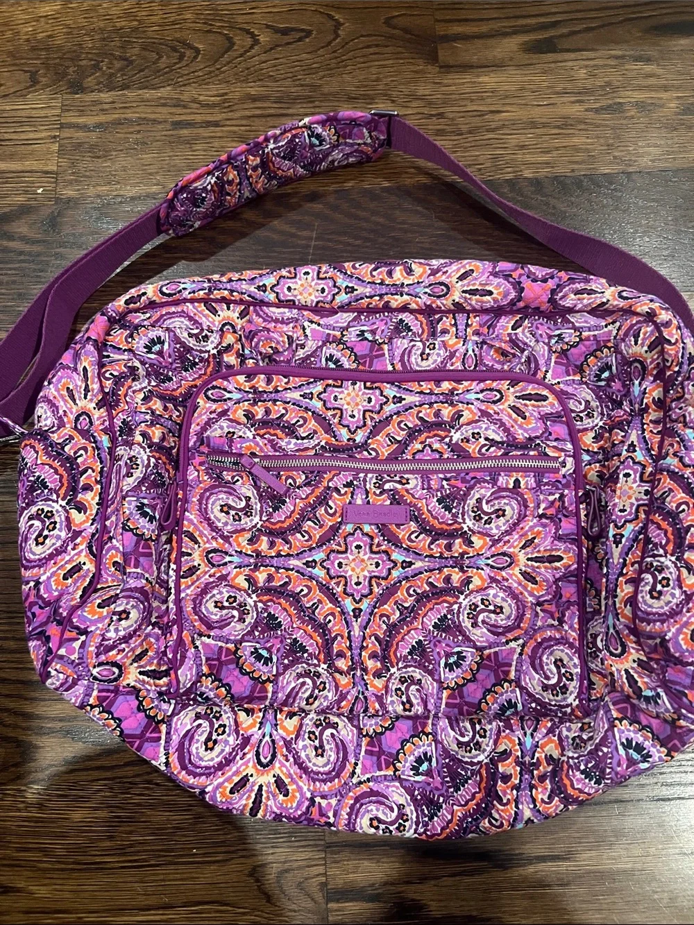 Vera Bradley Purple Quilted Paisley Shoulder Bag